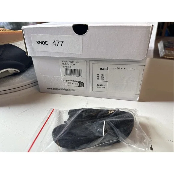 East Pacific Trade Black Santos Black Gum New 12M 45EU (AA) - Picture 13 of 16